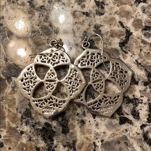 Kendra Scott Dawn Medallion Earrings Silver